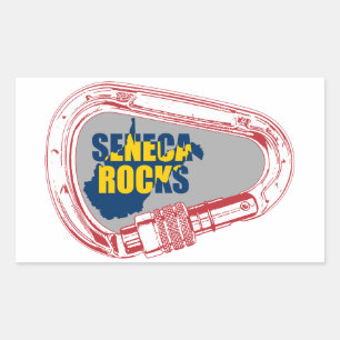 Adesivo Retangular Escalada de rochas Carabiner do Seneca