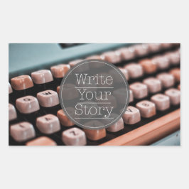 Adesivo Retangular Escreva sua história