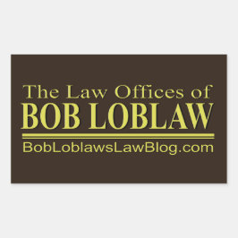 Adesivo Retangular Escritórios de Direito do BOB LOBLAW
