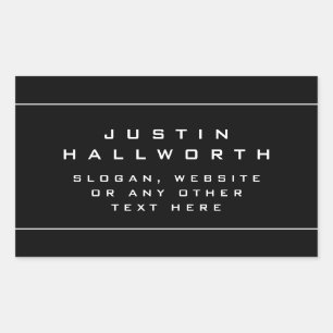 Adesivo Retangular Escuro e Branco com aparência única