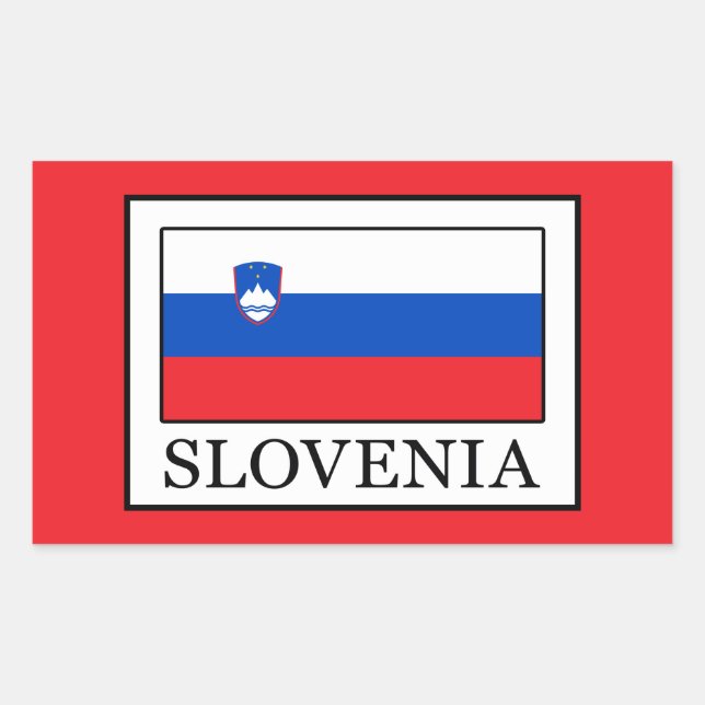 Adesivo Retangular Eslovênia (Frente)