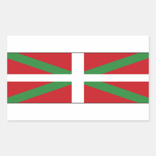 Adesivo Retangular Espanha Basque da bandeira
