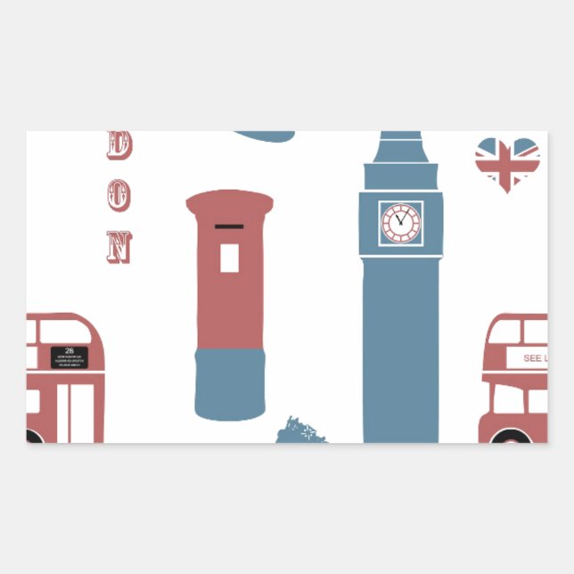 Adesivo Retangular Especial de Londres (Frente)