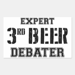 Adesivo Retangular Especialista em Debater de Cerveja