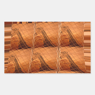 Adesivo Retangular Espelho Africano Tradicional: Girafa Tecida