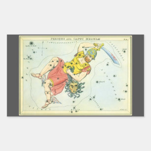 Adesivo Retangular Espelho da Urânia, Mapa Celestial da Astronomia Vi