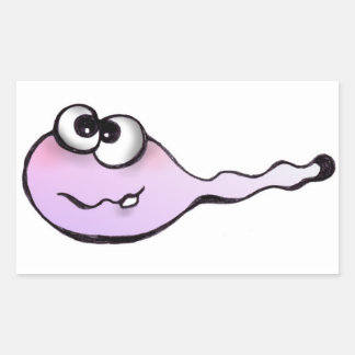 Adesivo Retangular Espermatozóides, sperm, aufkleber, kaulquappen,