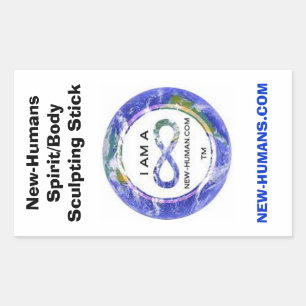 Adesivo Retangular Espírito dos Novo-Seres humanos/etiqueta Sculptin