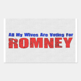 Adesivo Retangular Esposas Para Romney