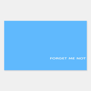 Adesivo Retangular Esqueça o nome da cor não azul