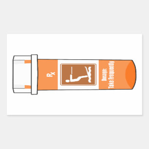 Adesivo Retangular Esqui Água É A Minha Droga