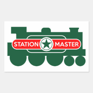 Adesivo Retangular Estação Mestre, Comboio