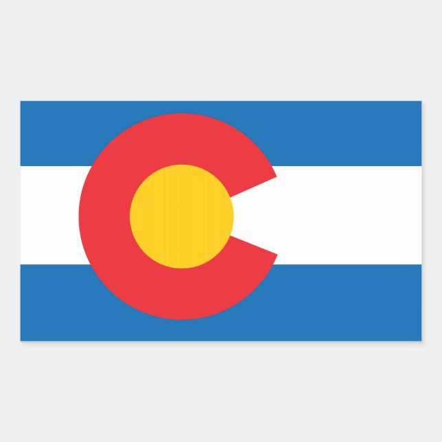 Adesivo Retangular Estado do Colorado (Frente)