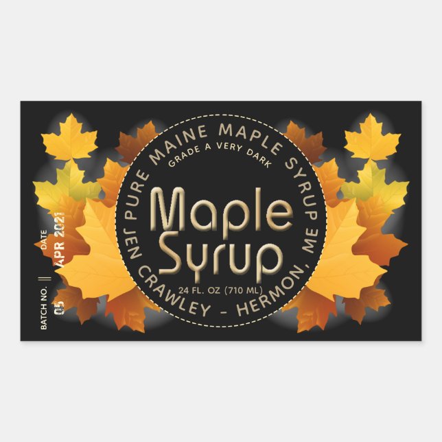 Adesivo Retangular Estado Nome e Sugarmaker (Lote e Data) Rectan (Frente)