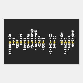 Adesivo Retangular Estatísticas é Legal Sticker