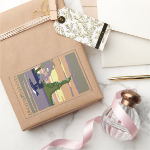 Adesivo Retangular Estátua da Liberdade na Cidade de Nova York, Viage