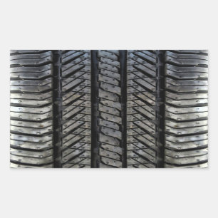 Adesivo Retangular Estilo de Automotivo de Pneus de Borracha