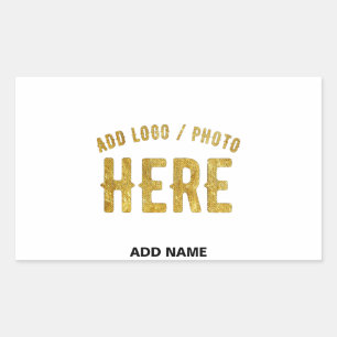 ADESIVO RETANGULAR ESTILO MODERNO PERSONALIZÁVEL BRANCO VERIFICADO MA