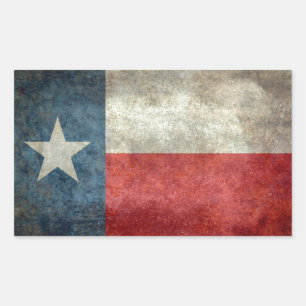 Adesivo Retangular Estilo retro do vintage da bandeira do estado de