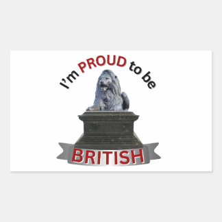 Adesivo Retangular Estou Orgulhoso de ser britânico