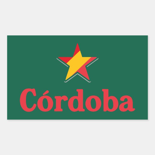 Adesivo Retangular Estrelas da Espanha – Córdova (Frente)