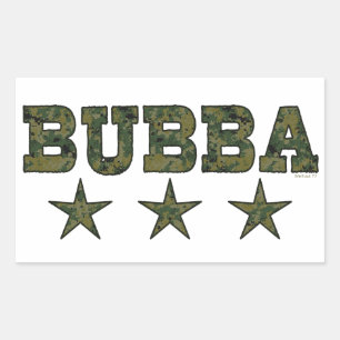 Adesivo Retangular Estrelas de camuflagem Bubba