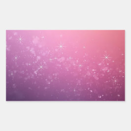 Adesivo Retangular Estrelas No Espaço Cor-de-Rosa