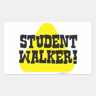 Adesivo Retangular Estudante Walker