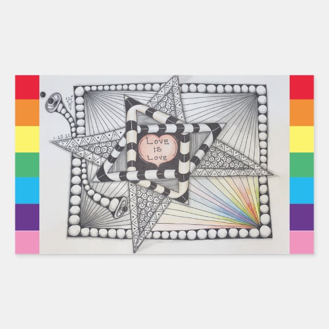 Adesivo Retangular Estúdio 40: Amor é Amor (Frente)