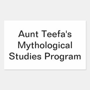 Adesivo Retangular Estudos de Mitos da Tia Teefa Hankamer Artjunkhaus