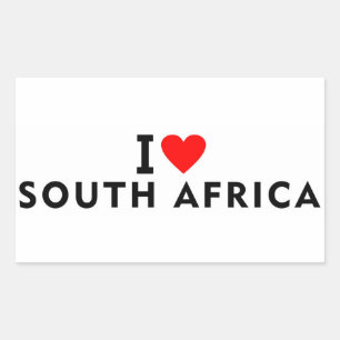 Adesivo Retangular Eu adoro o país da África do Sul como um passeio p
