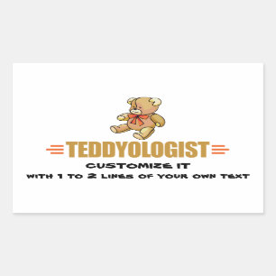 Adesivo Retangular Eu Adoro Ursos De Teddy