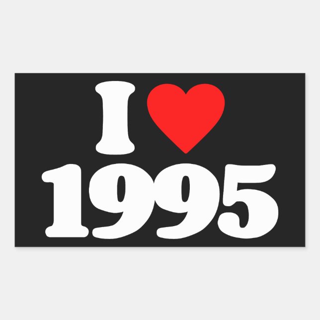 ADESIVO RETANGULAR EU AMO 1995 (Frente)