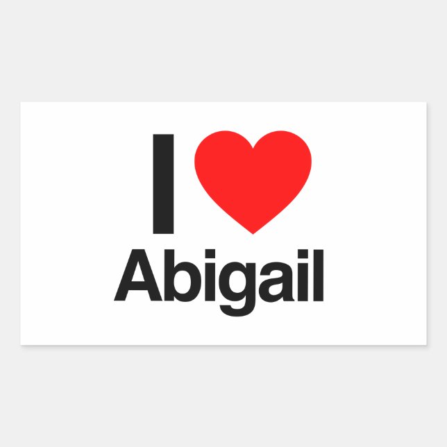 Adesivo Retangular eu amo abigail (Frente)