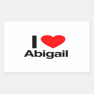 Adesivo Retangular eu amo abigail