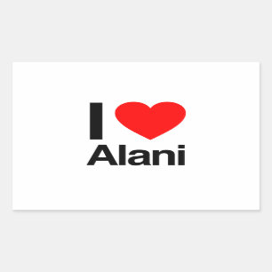 Adesivo Retangular eu amo alani