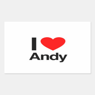 Adesivo Retangular eu amo andy