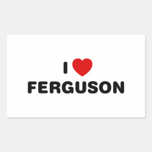 Adesivo Retangular Eu amo Ferguson Missouri
