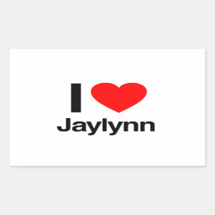 Adesivo Retangular eu amo jaylynn