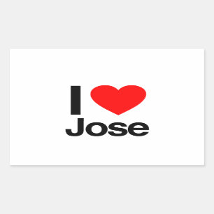 Adesivo Retangular eu amo jose