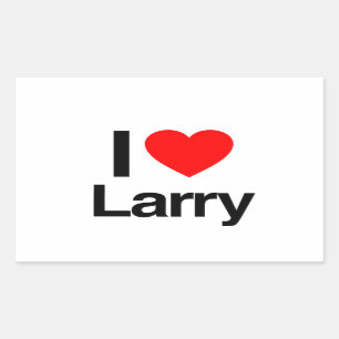 Adesivo Retangular eu amo larry