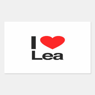 Adesivo Retangular eu amo lea