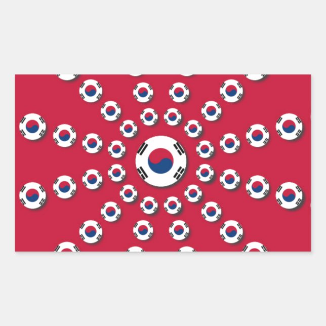 Adesivo Retangular Eu amo Red (Frente)