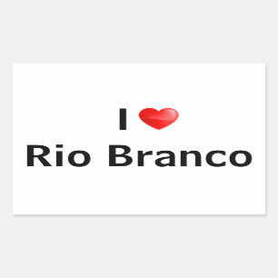 Adesivo Retangular Eu amo Rio Branco