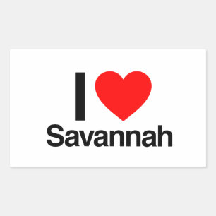 Adesivo Retangular eu amo savannah