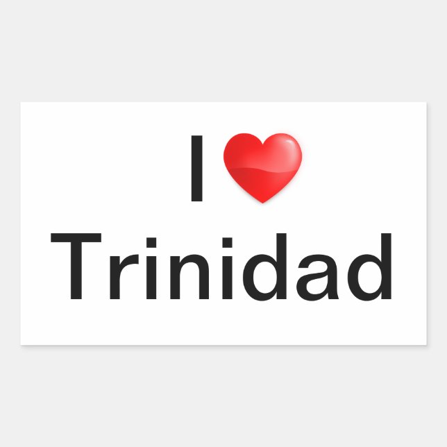 Adesivo Retangular Eu amo Trinidad (Frente)