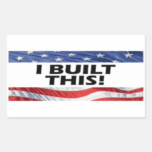Adesivo Retangular Eu Construí Isto!