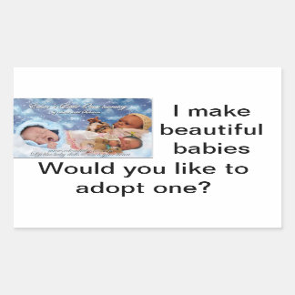 Adesivo Retangular Eu faço bebês renomados boneca adesiva