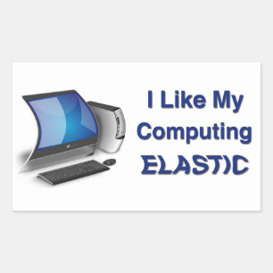Adesivo Retangular Eu Gosto da Minha Computação Elástica