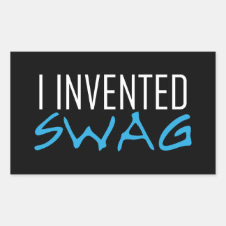 Adesivo Retangular Eu Inventei Swag Lite Blue